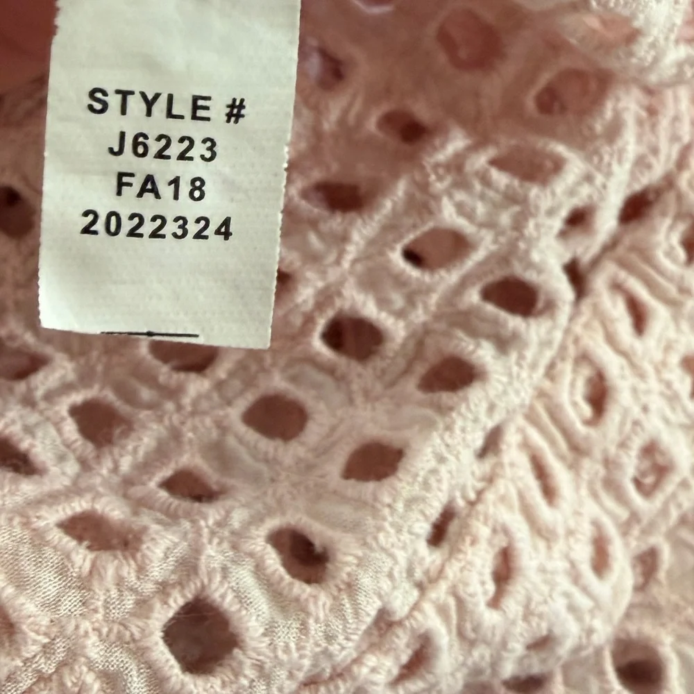 Point Sur x J. Crew Eyelet Blouse - Blush